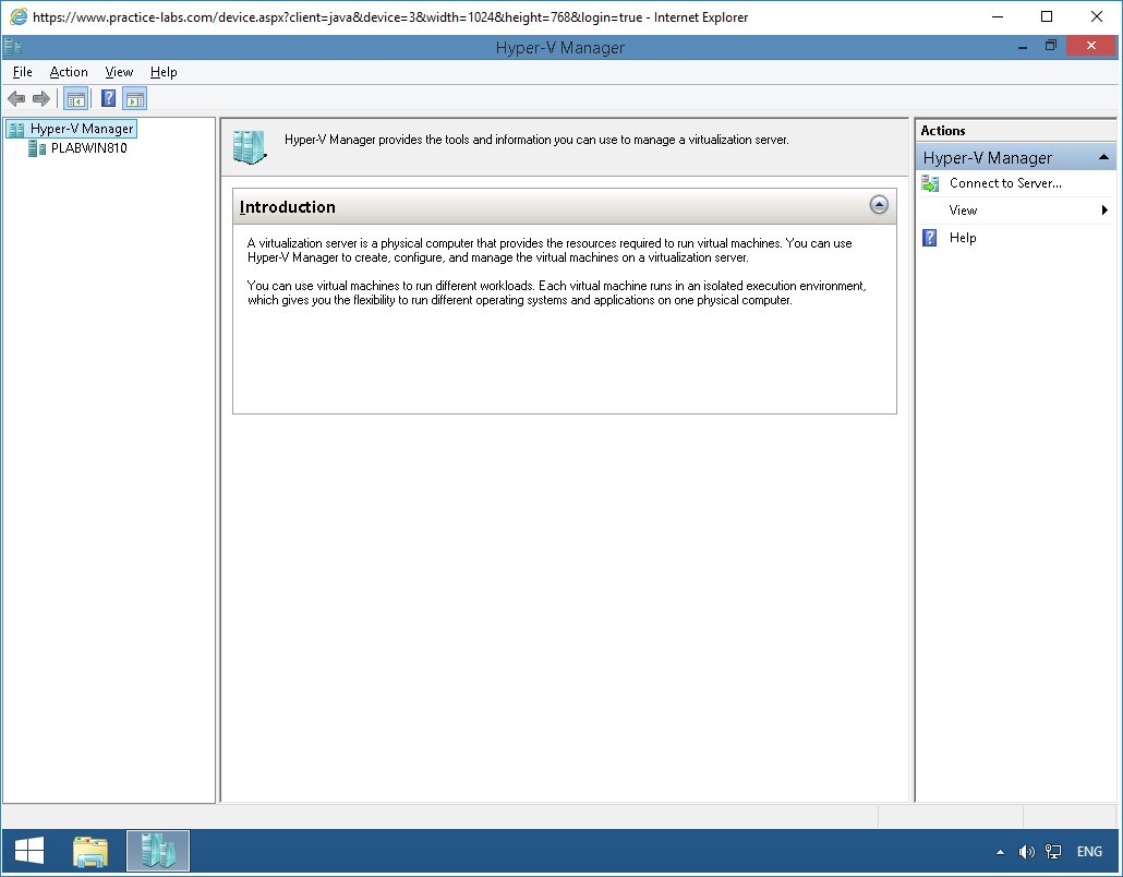 Practice Labs screenshot.